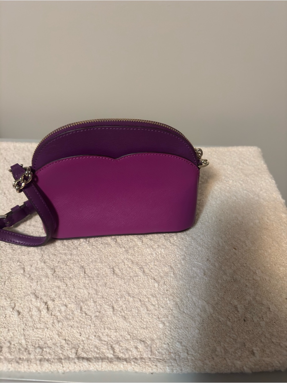kate spade purple scalloped leather crossbody